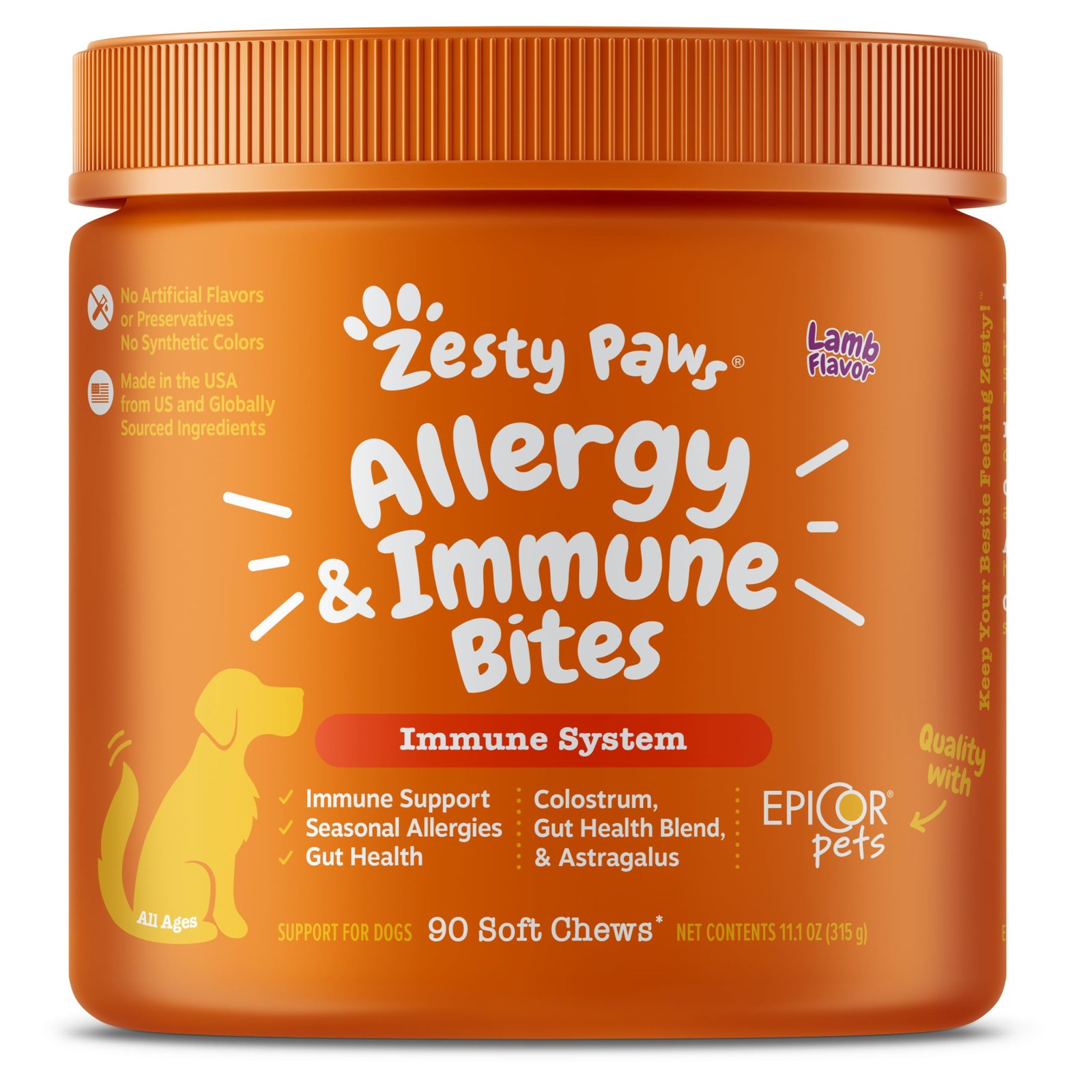 Zesty Paws Allergy & Immune Supplement for Dogs