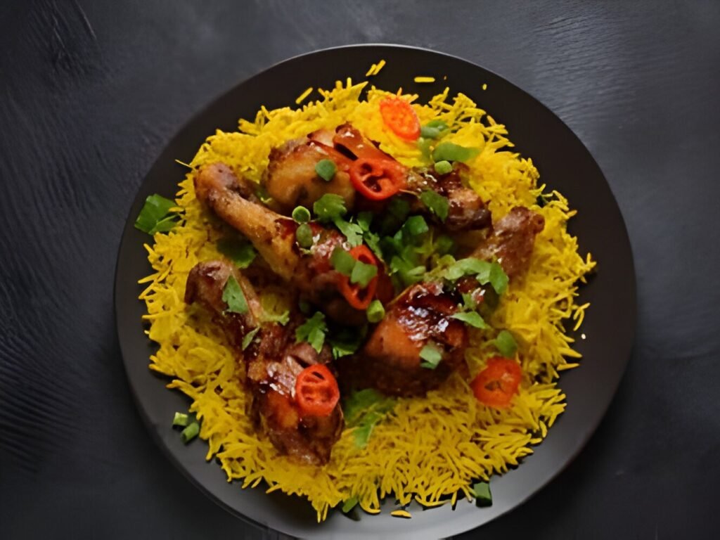 Learn how to make a flavorful and satisfying chicken and yellow rice dish with this easy-to-follow recipe. Perfect for busy weeknights!