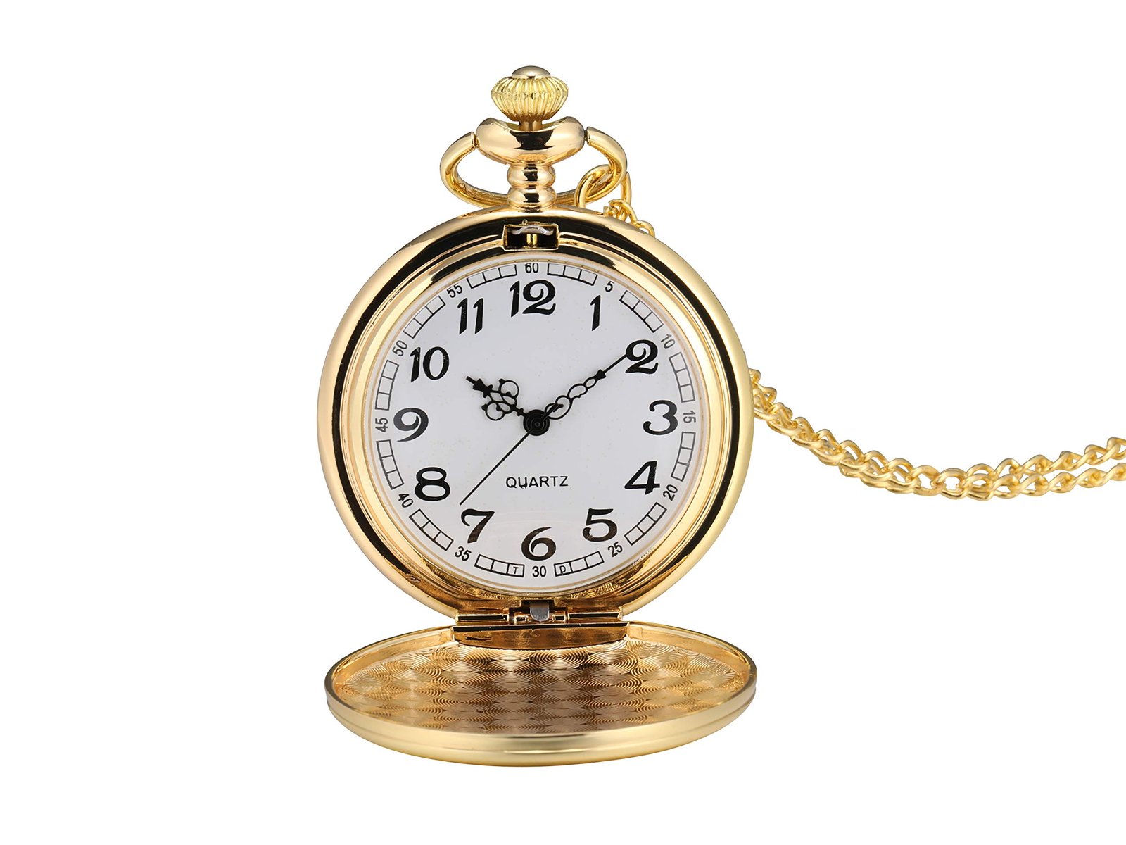 Smooth Vintage Pocket Watch with Chain