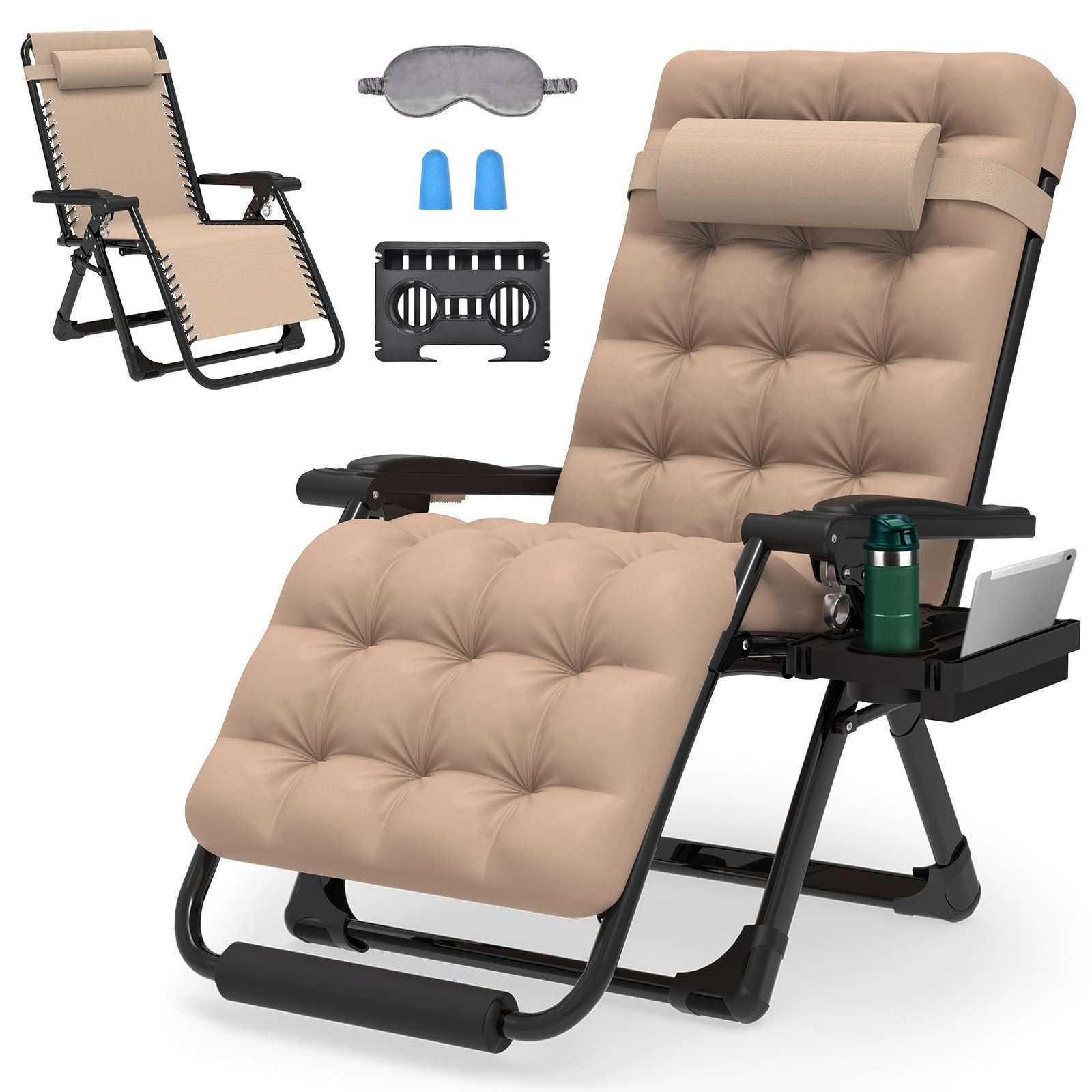 ZENPETIO 29In XL Zero Gravity Chair w/Cushion