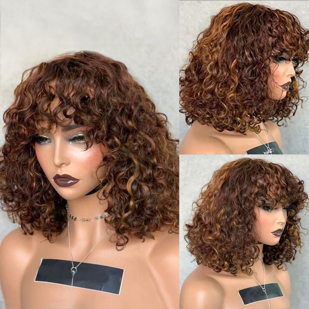 blonde curly hair wig
