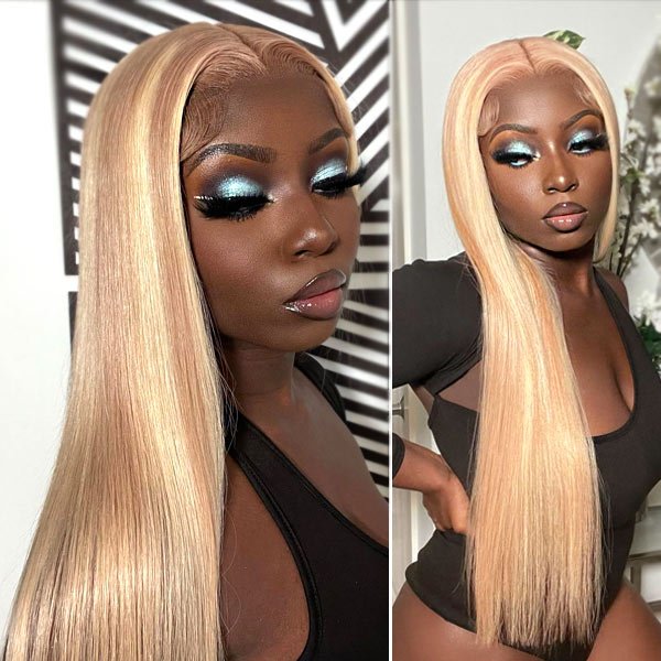 Wig with Blonde Highlights