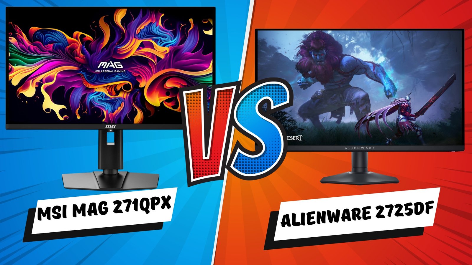 msi mag 271qpx vs alienware aw2725df