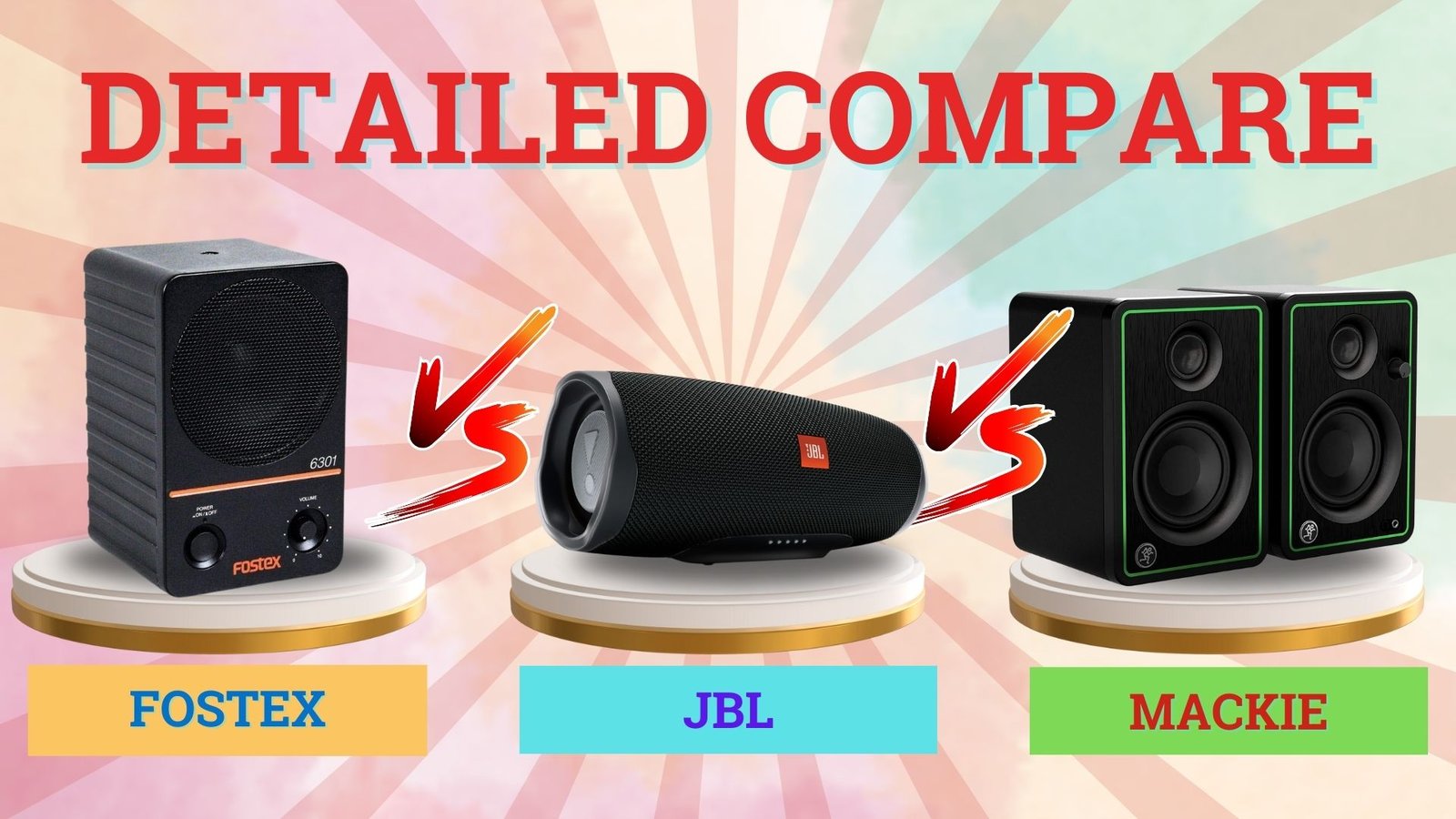 fostex vs jbl vs mackie